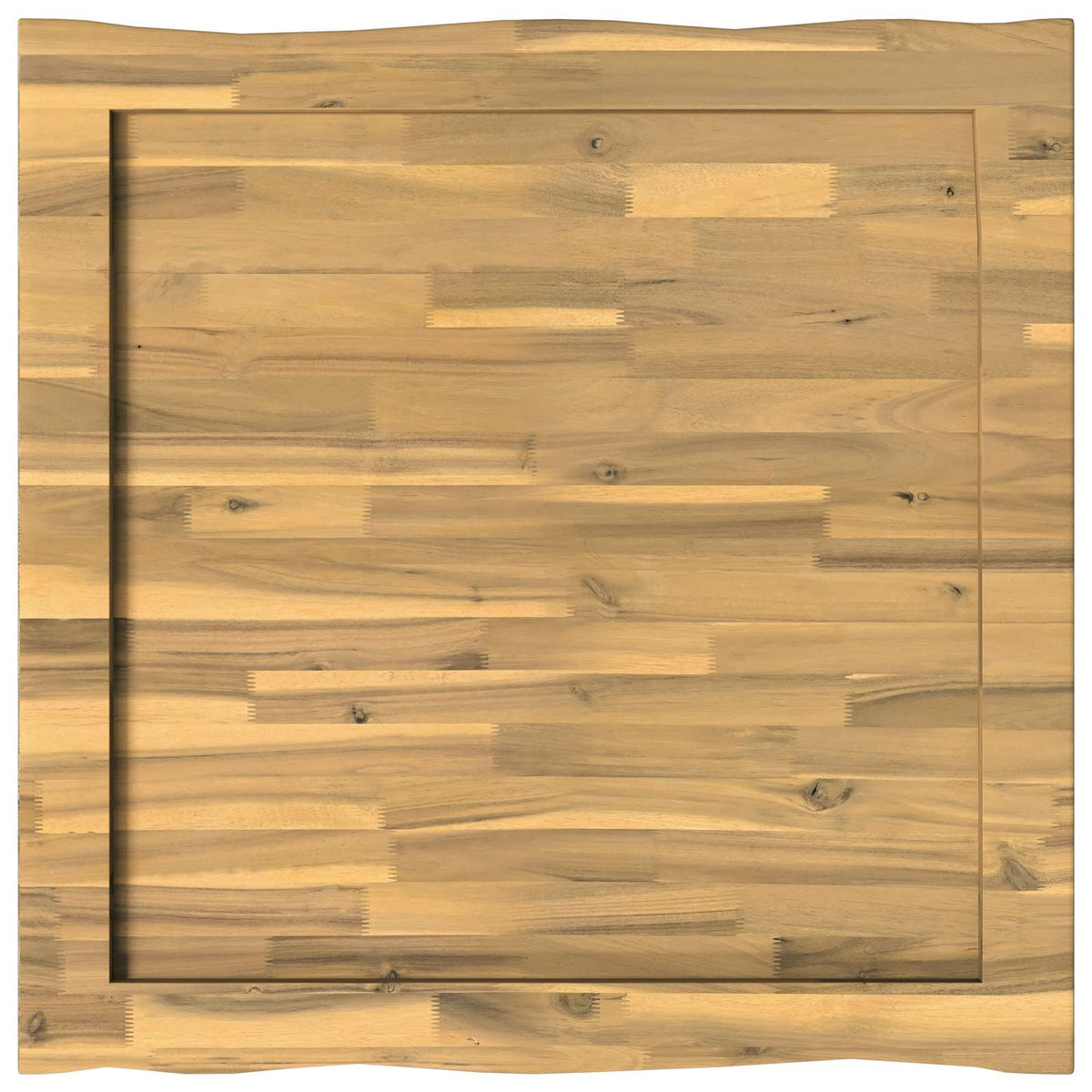 Téglalap Asztallap 70 x 70 x 3,5 cm Négyzet Tömör Akácfa Fehér 4