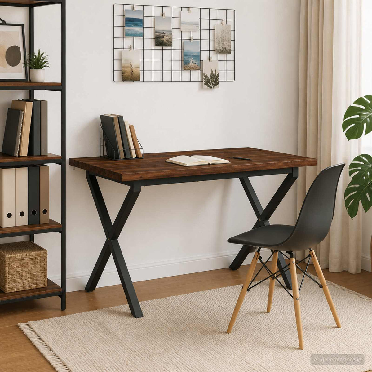 Élő élű étkezőasztal 90 x 55 x 75 cm Tömör Akácfa 3