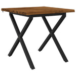 80 x 80 x 75 cm Tömör Akácfa Természetes és Fekete Négyzet 2