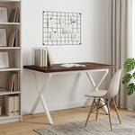 Élő élű étkezőasztal 120 x 90 x 75 cm Tömör Akácfa Sötét Barna 3