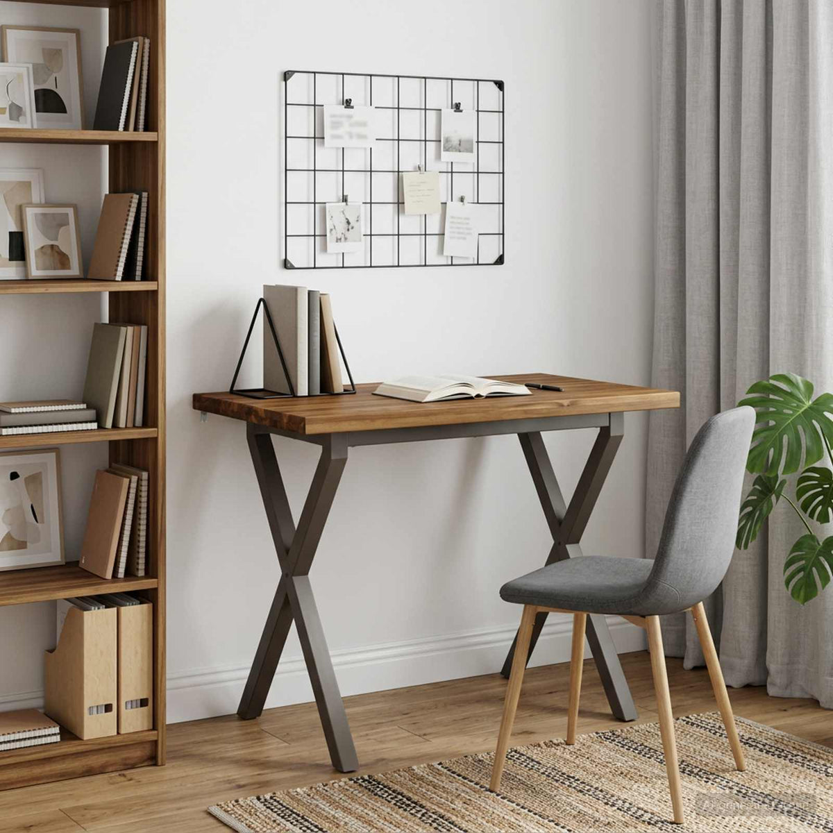 90 x 55 x 75 cm Tömör Akácfa Természetes és Kávé Négyszögletes