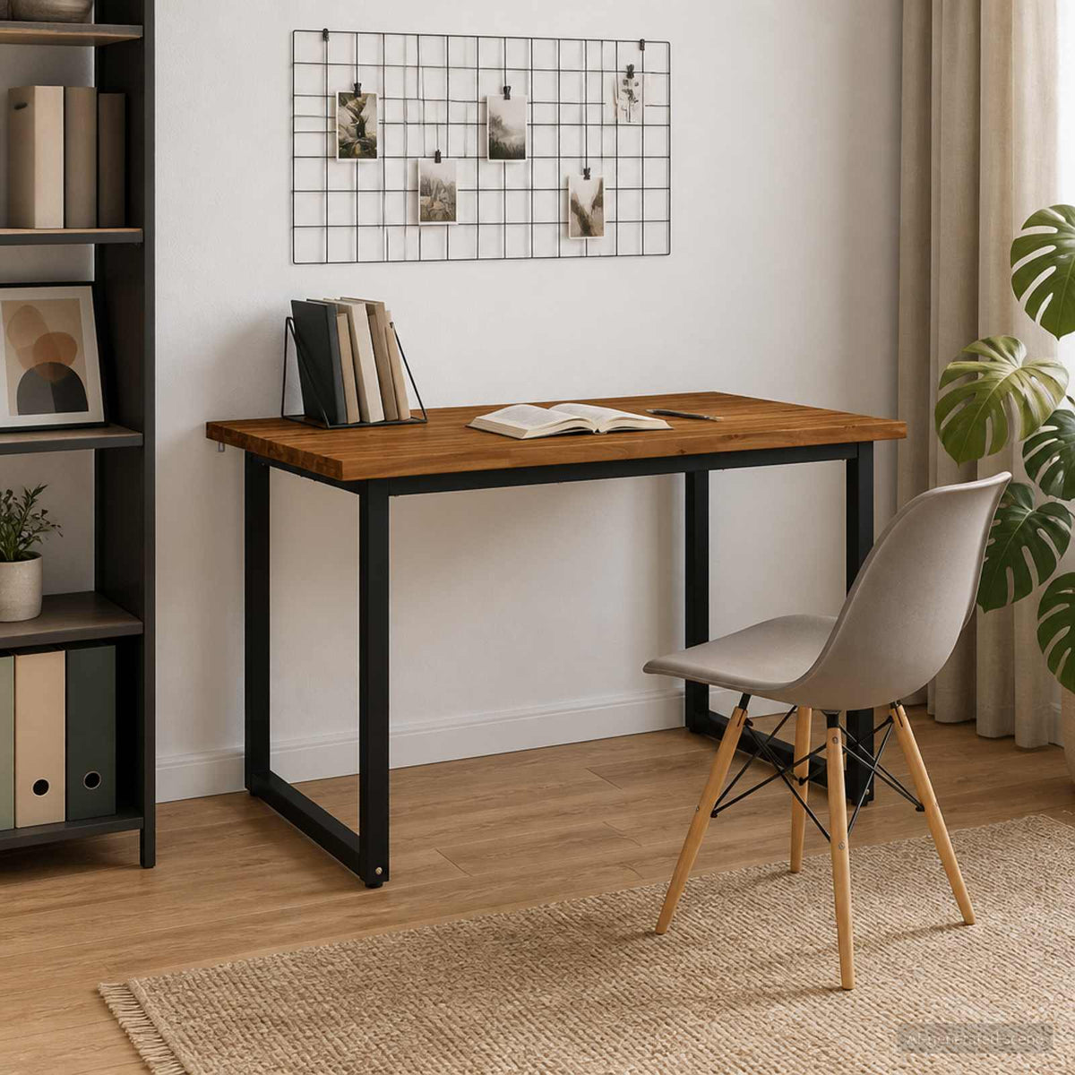 Élő élű étkezőasztal 120 x 80 x 75 cm Tömör Akácfa