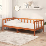 Nappali ágy matracmal Wax Barna és Fehér 90 x 200 cm 2