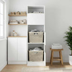 Mosókonyha Szekrény Fekete tölgy 50 x 68 x 162 cm Szerelt fa