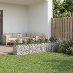 Gabion emelt ágy 2 db 400 x 50 x 60 cm Horganyzott Acél Ezüst 4