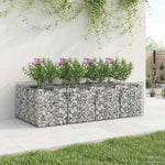 Gabion emelt ágy 2 db 200 x 100 x 60 cm Horganyzott Acél Ezüst 5
