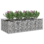 Gabion emelt ágy 2 db 200 x 100 x 60 cm Horganyzott Acél Ezüst 3