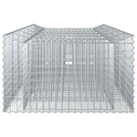 Gabion emelt ágy 3 db 400 x 100 x 60 cm Horganyzott Acél Ezüst 7