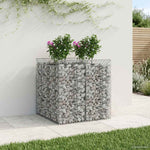 Gabion emelt ágy 2 db 100 x 100 x 100 cm Horganyzott Acél Ezüst 5