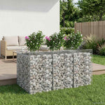 Gabion emelt ágy 2 db 150 x 100 x 100 cm Horganyzott Acél Ezüst