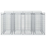 Gabion emelt ágy 2 db 200 x 100 x 100 cm Horganyzott Acél Ezüst 4