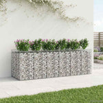 Gabion emelt ágy 3 db 300 x 100 x 100 cm Horganyzott Acél Ezüst 5