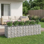 Gabion emelt ágy 3 db 300 x 100 x 100 cm Horganyzott Acél Ezüst