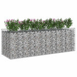 Gabion emelt ágy 3 db 300 x 100 x 100 cm Horganyzott Acél Ezüst 3