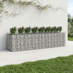 Gabion emelt ágy 4 db 400 x 100 x 100 cm Horganyzott Acél Ezüst 5