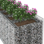 Gabion emelt ágy 4 db 400 x 100 x 100 cm Horganyzott Acél Ezüst 4