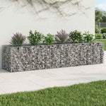 Gabion emelt ágy 2 db 260 x 60 x 55 cm Horganyzott Acél Ezüst 5