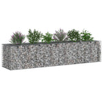 Gabion emelt ágy 2 db 260 x 60 x 55 cm Horganyzott Acél Ezüst 3