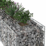 Gabion emelt ágy 2 db 260 x 60 x 55 cm Horganyzott Acél Ezüst 4