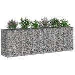 Gabion emelt ágy 2 db 250 x 50 x 80 cm Horganyzott Acél Ezüst 3