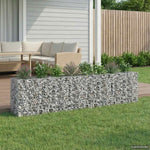 Gabion emelt ágy 2 db 330 x 50 x 80 cm Horganyzott Acél Ezüst