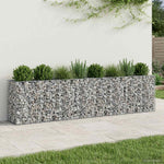 Gabion emelt ágy 2 db 330 x 50 x 80 cm Horganyzott Acél Ezüst 5