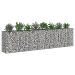 Gabion emelt ágy 2 db 330 x 50 x 80 cm Horganyzott Acél Ezüst 3