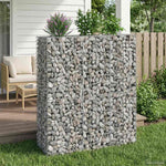 Gabion emelt ágy 2 db 130 x 50 x 150 cm Horganyzott Acél Ezüst 5