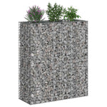 Gabion emelt ágy 2 db 130 x 50 x 150 cm Horganyzott Acél Ezüst 3