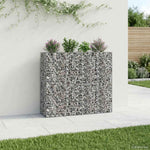 Gabion emelt ágy 2 db 170 x 50 x 150 cm Horganyzott Acél Ezüst