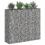 Gabion emelt ágy 2 db 170 x 50 x 150 cm Horganyzott Acél Ezüst 3