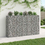 Gabion emelt ágy 3 db 250 x 50 x 150 cm Horganyzott Acél Ezüst 5