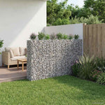 Gabion emelt ágy 4 db 330 x 50 x 150 cm Horganyzott Acél Ezüst 5
