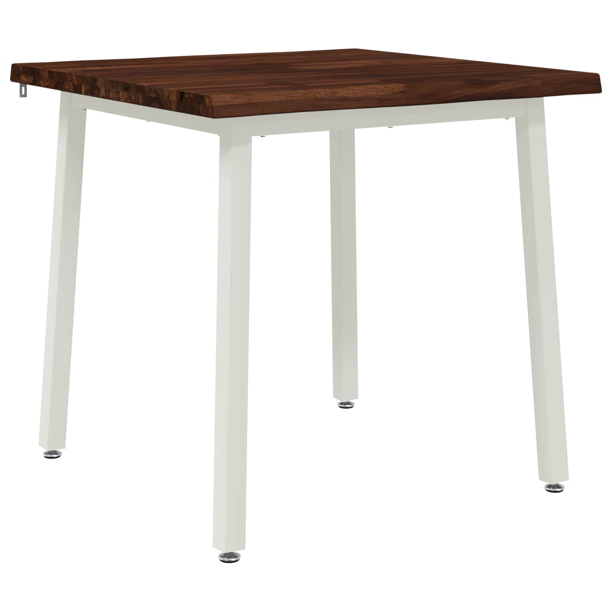 80 x 80 x 75 cm Tömör Akácfa Sötétbarna és fehér Négyzet 2