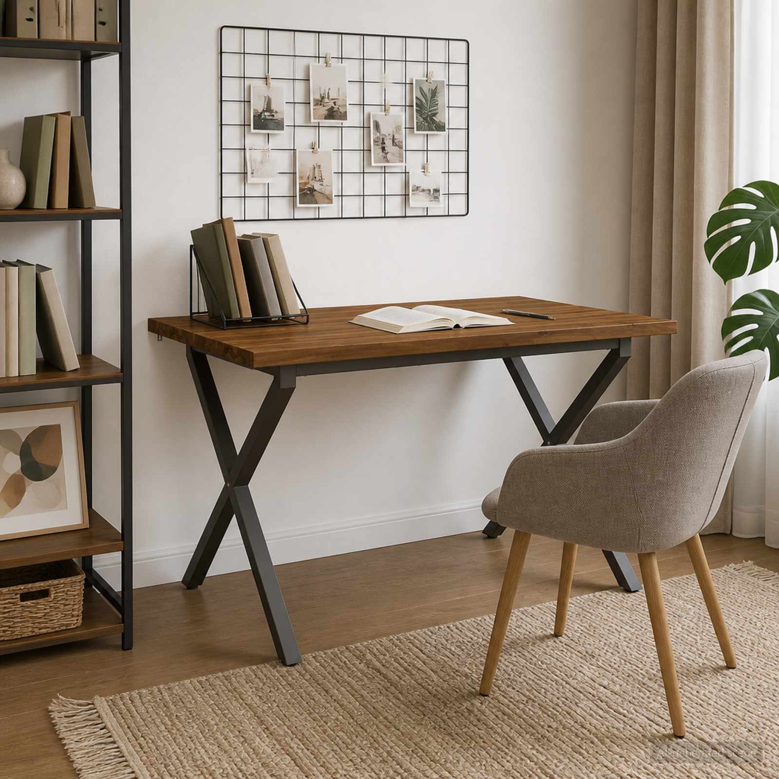 90 x 55 x 75 cm Tömör Akácfa Természetes és Kávé Négyszögletes