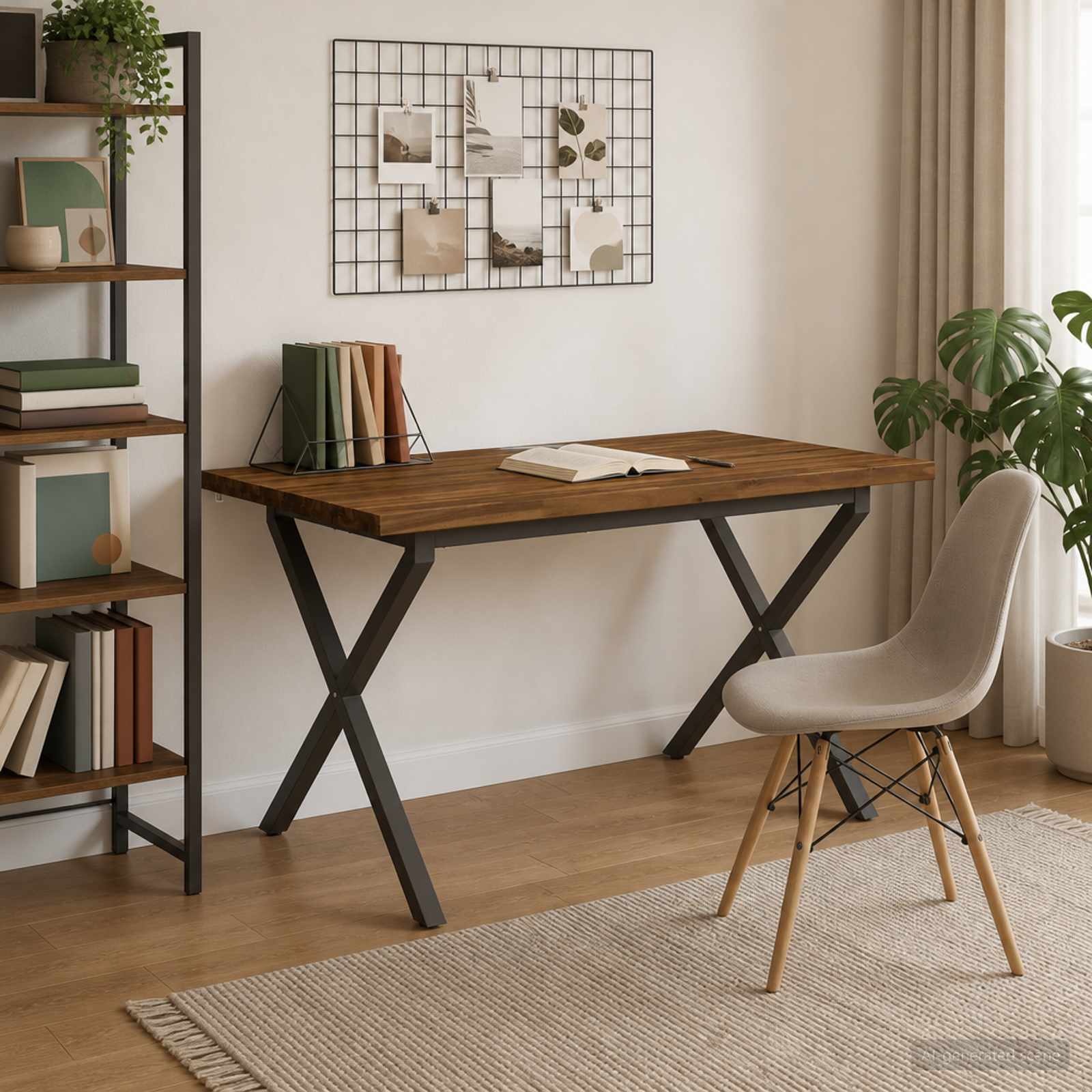 120 x 80 x 75 cm Tömör Akácfa Természetes és Kávé Négyszögletes