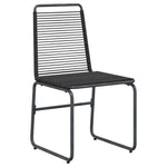 Kert szett 5 db Fekete Fém és Rattan 4