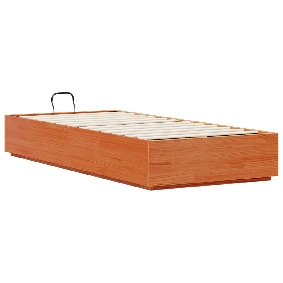 Tárolós ottomán ágykeret Viaszbarna 90 x 200 cm Tömör Fenyőfa 9
