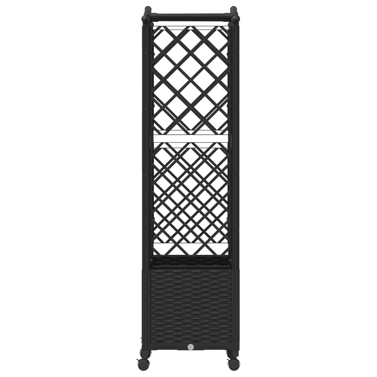 Magasított Ágy Trellis-szel és Tetővel Fekete 125 x 40 x 144 cm 5