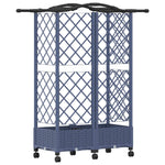 Magasított Ágy Trellis-szel és Tetővel Szürke 124 x 40 x 129 cm 5