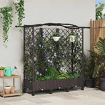 Magasított Ágy Trellis-szel és Tetővel Barna 163 x 40 x 129 cm