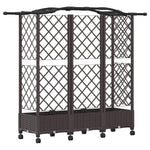 Magasított Ágy Trellis-szel és Tetővel Barna 163 x 40 x 129 cm 5