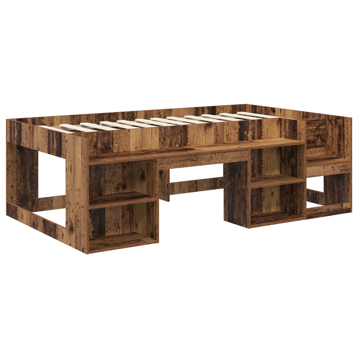 Gyerekágy keret tárolóval Antik fa 98.5 x 200 cm Szerelt Fa 3