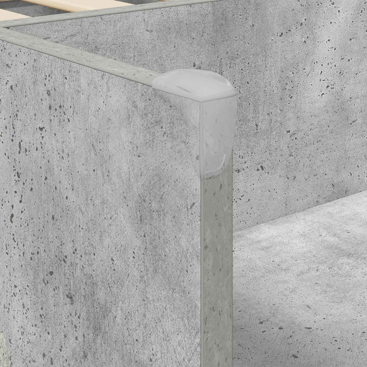 Gyerekek Magas Ágykeret Íróasztallal Betonszürke 98.5 x 200 cm 7
