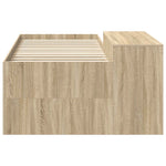 Gyerekek Magas Ágykeret Íróasztallal Sonoma Tölgy Szerelt Fa 4