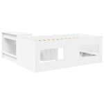 Gyerekek Magas Ágykeret Íróasztallal 2 db Fehér Szerelt Fa 5