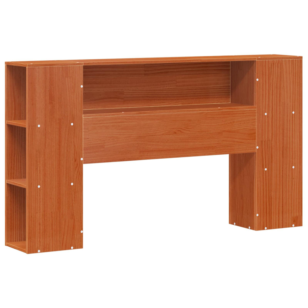 Ágykeret tároló fejtámlával polcokkal Faggyú barna 140 x 190 cm 4