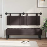 Függesztett ágyfej Sötét Barna Szövet 3