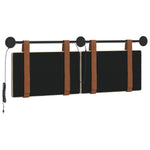 Függesztett ágyfej LED fényekkel Krémszínű Antik PU 8
