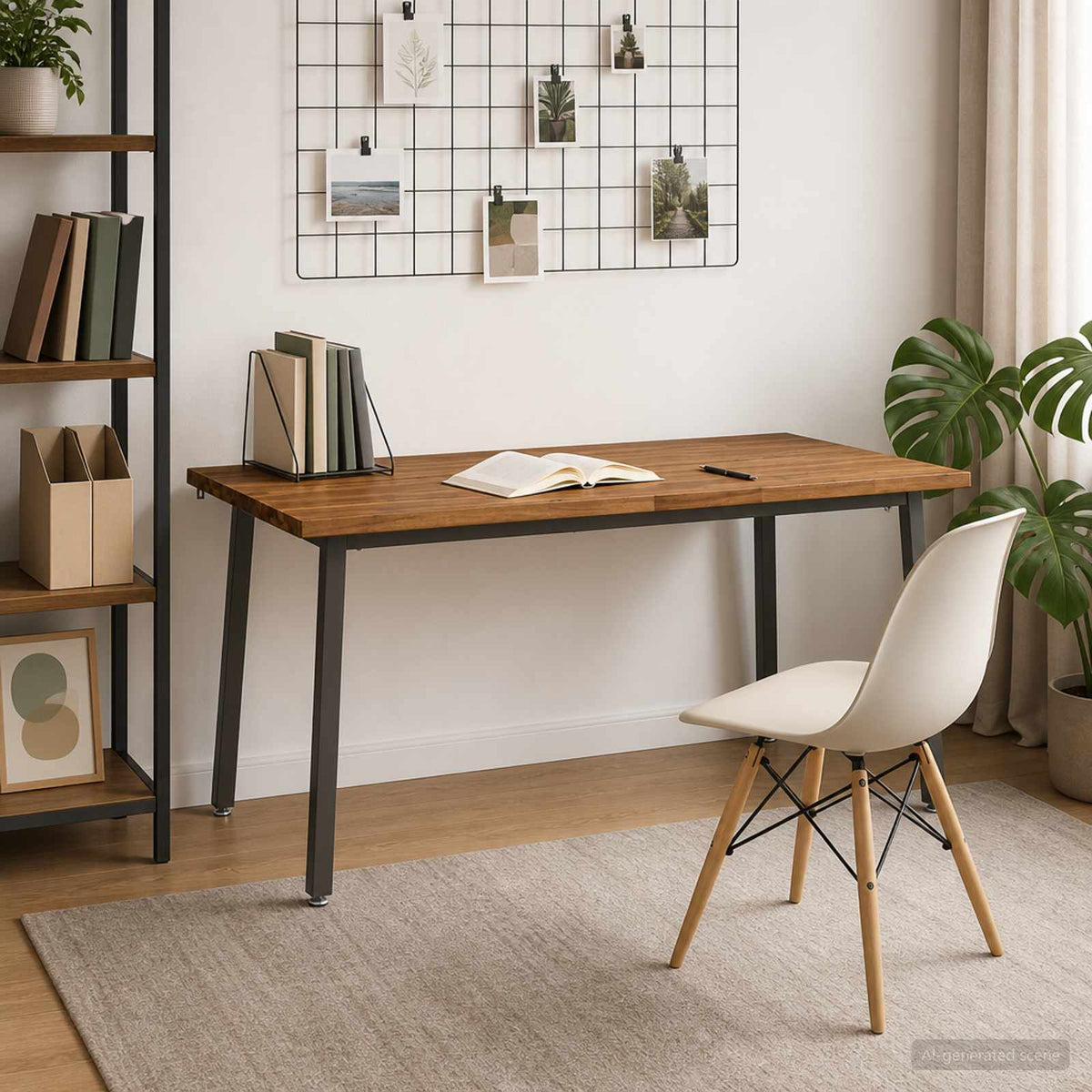 Élő élű étkezőasztal 160 x 70 x 75 cm Tömör Akácfa Természetes